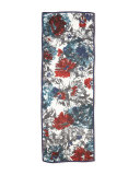 I Giardini Bizantini Soffio Cashmere & Silk Scarf, Gray/Red