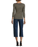 Denim Button Cargo Pants, Maritime