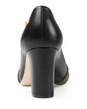 Aline Leather Pump, Black