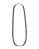 Black Caviar Diamond Station Necklace, 0.34ct.