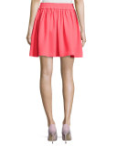 crepe gathered skirt