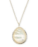 Sterling Silver Teardrop Pendant Necklace, Mother-of-Pearl