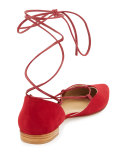 Gilligan Lace-Up d'Orsay Flat, Pomodoro 