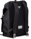 Men's Nylon Double-Buckle Backpack, Black