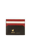 Nalbyn Colorblock Leather Card Case, Black