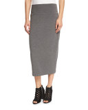 Fold-Over Knee-Length Skirt, Petite