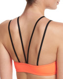 Troy Strappy-Front Bandeau Swim Top, Omni