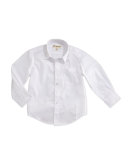 Solid Button-Down Shirt, White, 2T-14 