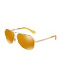 Metal Aviator Sunglasses, Gold