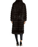 Long Sable Fur Coat, Silvery