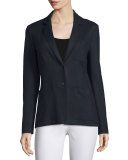 Gilbert Wool Two-Button Blazer, Navy