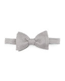 Classic Grenadine Bow Tie, Gray