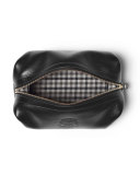 Holdall No.101 Leather Travel Toiletry Bag, Vintage Black