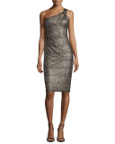 One-Shoulder Midi Cocktail Dress