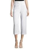 Lee Cropped Wide-Leg Pants, Off White