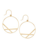 14k Small Affinity Hoop Drop Earrings