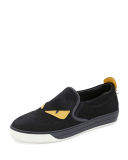 Monster Slip-On Sneaker, Black 