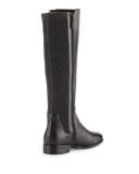 Rockland Leather Knee Boot, Black