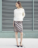Cashmere Cloud Mock-Neck Pullover, White