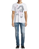 Tepphair Distressed Straight-Leg Jeans, Light Blue