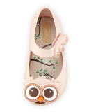 Ultragirl V Owl Mary Jane Jelly Flat, Sand, Toddler