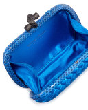 Woven Satin Knot Minaudiere, Royal Blue