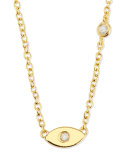 Evil Eye Pendant Bezel Diamond Necklace