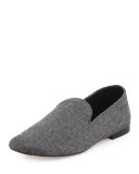 Bray Flannel Smoking Slipper, Gray