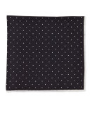 Dot-Print Pocket Square, Black 
