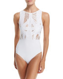 Elsa Lace & Lattice One-Piece Swimsuit