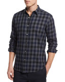 Zack PS Check Long-Sleeve Sport Shirt, New Navy Multi