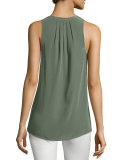Aruna Sleeveless Silk Blouse