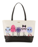 imagination francis monster tote bag, multicolor
