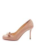 Vinodo Patent Bow 85mm Red Sole Pump