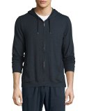 Jersey Front-Zip Hoodie, Charcoal