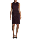 Eano L Classic Suede Sheath Dress