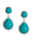 925 Rock Candy Snowman Earrings in Turquoise