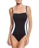 Block My Way Bandeau One-Piece Swimsuit, Plus Size