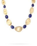 Lunaria Lapis Alternating Station Necklace, 18"