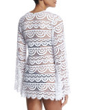 Noah Crocheted Tunic Coverup, Water Lily