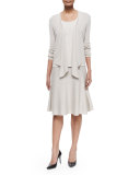 Paneled Twirl Skirt, Silver Cloud