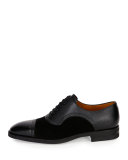Scribe Novo Light Sklimann Leather & Suede Oxford, Black