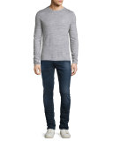 Lean Dean Deep Sparkle Skinny-Leg Jeans, Dark Blue