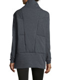 Delano Cotton-Blend Asymmetric Zip-Front Jacket 