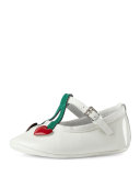 Baby Cersie Cherry Mary Jane Flat, Ivory/Red, Infant