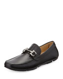 Parigi Leather Gancini Driver, Black