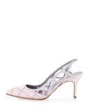 Enatos Lattice Slingback Pump, Rosa Pink