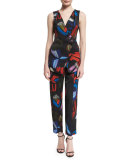 Mid-Rise Envers Printed Ankle Pants, Multi Colors