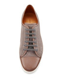Levah Suede Low-Top Sneaker, Gray