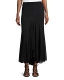 A-Line Tulle Maxi Skirt, Black